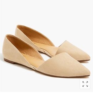 BRAND NEW J Crew D'Orsay Tan Suede Flats